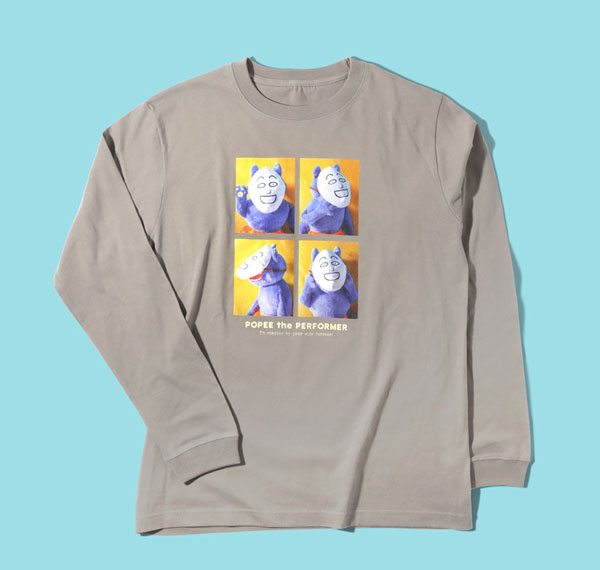 Natalie Store Popee the Performer NUI Photo Long Sleeve T-shirt Kedamono Stone Grey M รูปภาพ 1