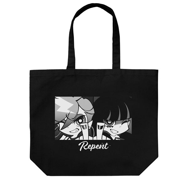 COSPA "New PANTY & STOCKING with GARTERBELT" Panty & Stocking Large Tote Bag /BLACK รูปภาพ 1