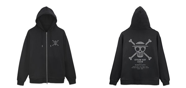 COSPA ONE PIECE Straw Hat Crew Zip Hoodie /BLACK-L รูปภาพ 1