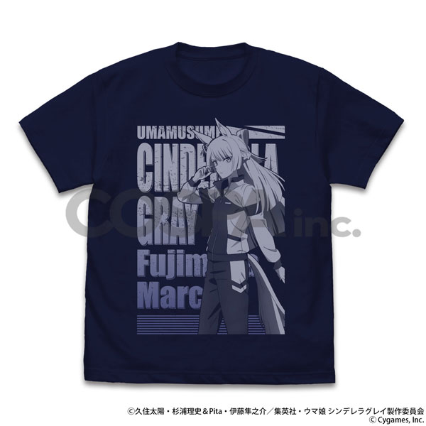COSPA Anime "Uma Musume Cinderella Gray" Fujimasa March T-shirt /NAVY-M