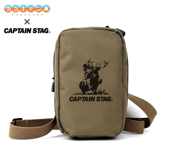 COSPA "Yuru Camp" x Captain Stag Mini Shoulder Pouch /SAND KHAKI 图片 1