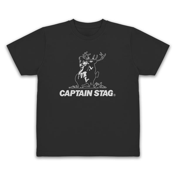 COSPA "Yuru Camp" x Captain Stag Dry T-shirt /BLACK-S 圖片 1