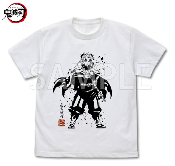 COSPA Anime "Demon Slayer: Kimetsu no Yaiba" Akki Messatsu Kyojuro Rengoku T-shirt /WHITE-M Bild 1