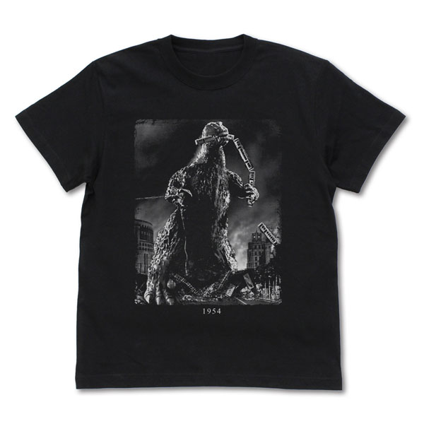 COSPA Godzilla Godzilla Biting a Train (1954) T-shirt /BLACK-M 圖片 1