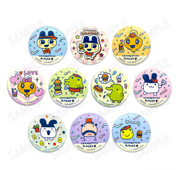 PLEX Tamagotchi Welcome Burger Tin Badge Collection 10Pack BOX รูปภาพ 1