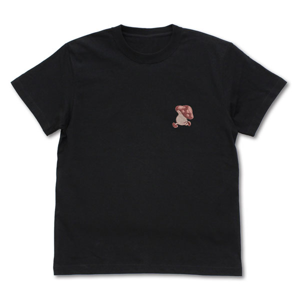 COSPA Delicious in Dungeon Walking Mushroom 1-point Embroidery T-shirt /BLACK-L