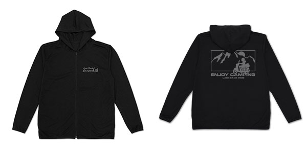 COSPA "Yuru Camp SEASON3" Silhouette Bike Rin Shima Thin Dry Hoodie /BLACK-XXL 画像 1