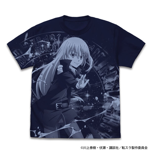 COSPA That Time I Got Reincarnated as a Slime Rimuru & Raphael All Print T-shirt /NAVY-L
