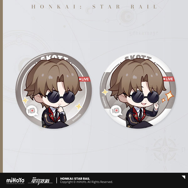 miHoYo Honkai: Star Rail Owlbert's Parlour Series Tin Badge Set Skott