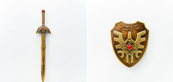 Square Enix 드래곤 퀘스트 메탈릭 아이템즈 갤러리 스페셜 로토의 검 & 로토의 방패 -40주년 기념 버전- 이미지 1