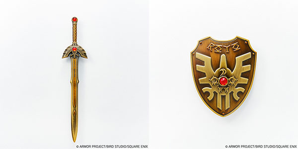 Square Enix Dragon Quest Metallic Items Gallery Special Erdrick's Sword & Erdrick's Shield -40th Anniversary Version-