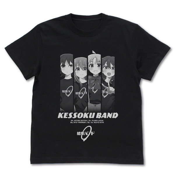 COSPA Anime "BOCCHI THE ROCK!" Kessoku Band Member T-shirt /BLACK-L