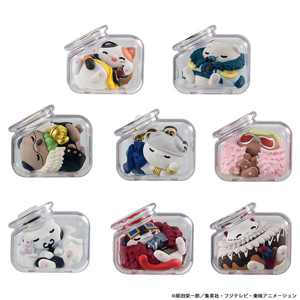 MegaHouse MEGA CAT PROJECT ONE PIECE Oyasumi Nyan Piece Nya-n! Rival Version 8Pack BOX