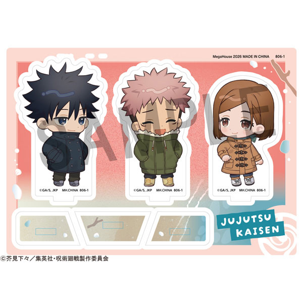 MegaHouse Acrylic Stand Buddy Colle Anime "Jujutsu Kaisen" 5th Anniversary C Megumi Fushiguro / Yuji Itadori / Nobara Kugisaki
