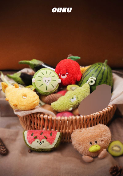 OHKU JUICYPALS COLLECTIVE Series Plush Charm Blind Box 6Pack BOX