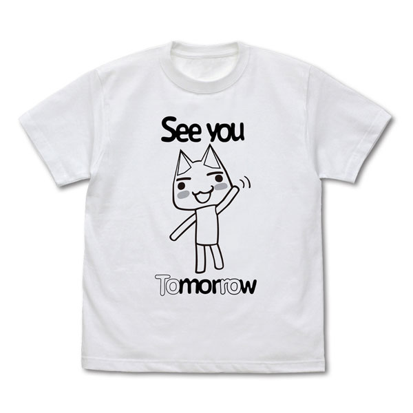 COSPA Doko Demo Issho Toro See You Tomorrow T-shirt /WHITE-XL