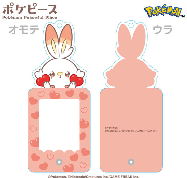 Ensky Pokepeace Photo Frame Keychain (3) Scorbunny Bild 1