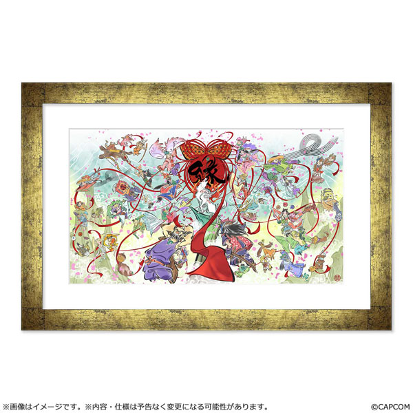 Capcom Okami 20th Anniversary Art Chara Fine Graph w/Frame