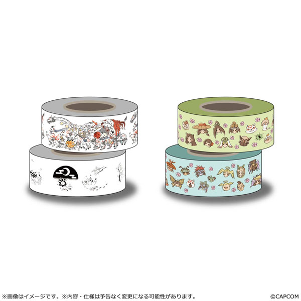 Capcom Okami 20th Anniversary Reproduction Art Project Masking Tape Set -From Okami 10th Anniversary, Okami 12 Anniversary-