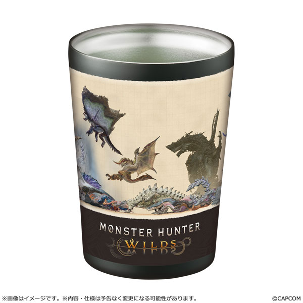 Capcom 몬스터 헌터 와일즈 몬스터 비교표 스테인리스 텀블러