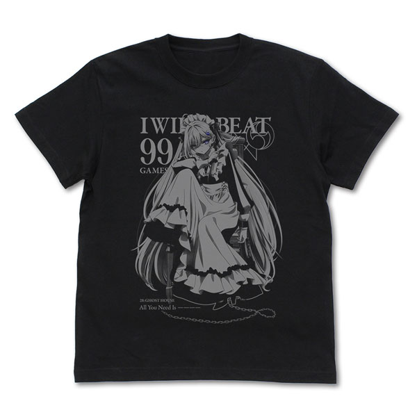 COSPA Playing Death Games to Put Food on the Table Yuki Ghost House T-shirt /BLACK-XL
