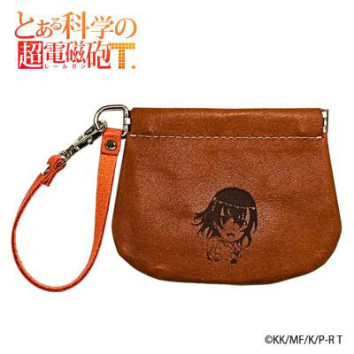 H&A Toaru Kagaku no Railgun T Spring Closure Leather Accessory Case Mikoto Misaka
