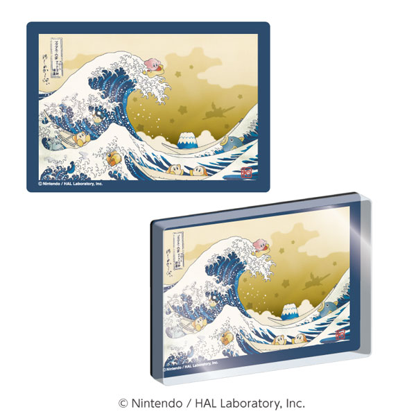 Ensky Kirby FuwaFuwa Collection Acrylic Magnet 36 Views of Pupupu The Great Wave off the Float Islands Bild 1