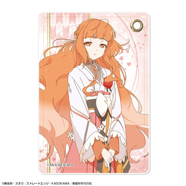 License Agent TV Anime "Agents of the Four Seasons Dance of Spring" Leather Pass Case Design 01 (Hinagiku Kayou) image 1