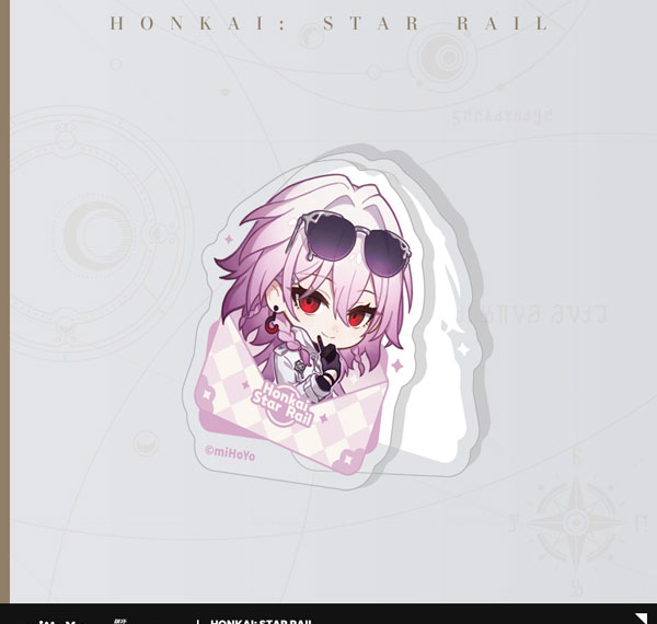miHoYo Honkai: Star Rail Nameless Medal Series Acrylic Clip Evernight รูปภาพ 1