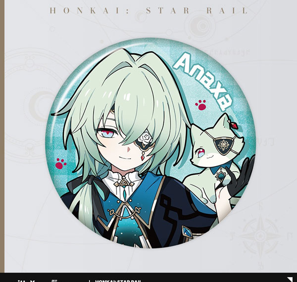 miHoYo Honkai: Star Rail Chibi Cat Series Tin Badge Anaxa Bild 1