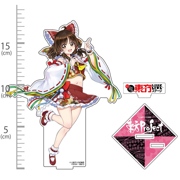 Hakurei Jinja Suukeikai 동방 프로젝트 하쿠레이 레이무 아크릴 피규어 LIVE Stage Ver. illust: Akitsu