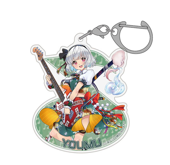 Hakurei Jinja Suukeikai Touhou Project Youmu Konpaku Acrylic Multipurpose Keychain LIVE Stage Ver. illust: Akitsu รูปภาพ 1
