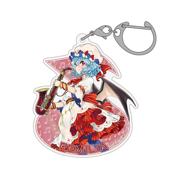 Hakurei Jinja Suukeikai Touhou Project Remilia Scarlet Acrylic Multipurpose Keychain LIVE Stage Ver. illust: Akitsu รูปภาพ 1