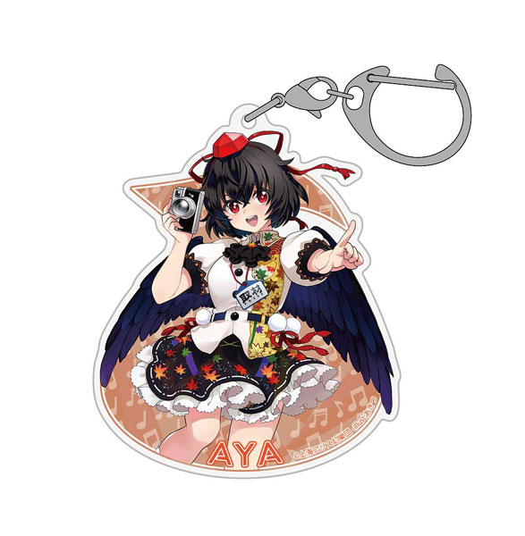 Hakurei Jinja Suukeikai Touhou Project Aya Shameimaru Acrylic Multipurpose Keychain LIVE Stage Ver. illust: Akitsu image 1