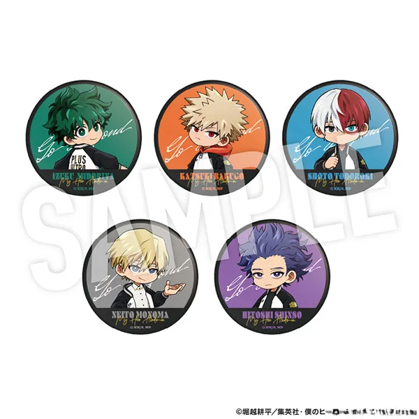 YTE My Hero Academia Trading Tin Badge Kikonase! SUKAJAN Chibi 5Pack BOX