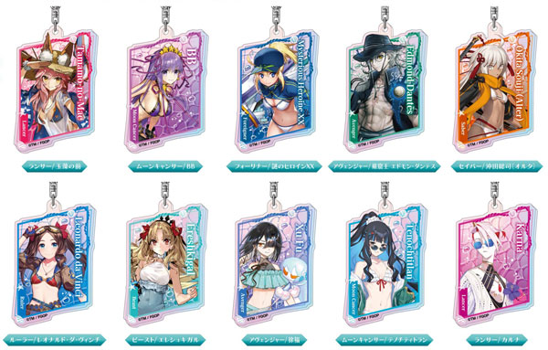 Bandai Aurora พวงกุญแจอะคริลิค Fate/Grand Order D BOX 10Pack BOX รูปภาพ 1