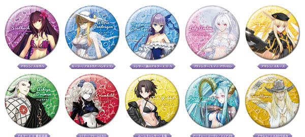 Bandai Glitter CAN Badge Fate/Grand Order F BOX 10Pack BOX รูปภาพ 1