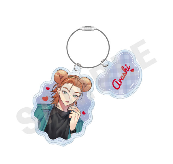 coly "Inkya na Boku ga Futago ni Aisareru Wake" Wire Acrylic Keychain (Arashi)