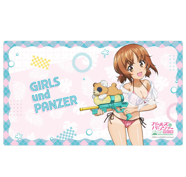 Curtain Damashii [Girls und Panzer das Finale] New Illustration Rubber Mat (Miho Nishizumi / Water Gun Tan Ver.)