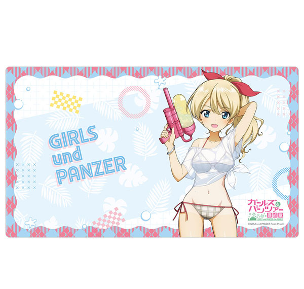 Curtain Damashii [Girls und Panzer das Finale] New Illustration Rubber Mat (Darjeeling / Water Gun Tan Ver.)