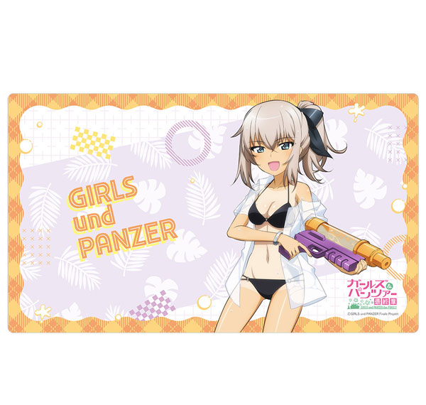 Curtain Damashii [Girls und Panzer das Finale] New Illustration Rubber Mat (Erika Itsumi / Water Gun Tan Ver.)