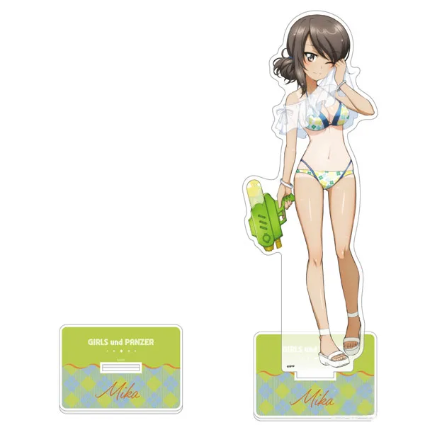 Curtain Damashii Girls und Panzer das Finale New Illustration Jumbo Acrylic Stand (Mika / Water Gun Tan Ver.)