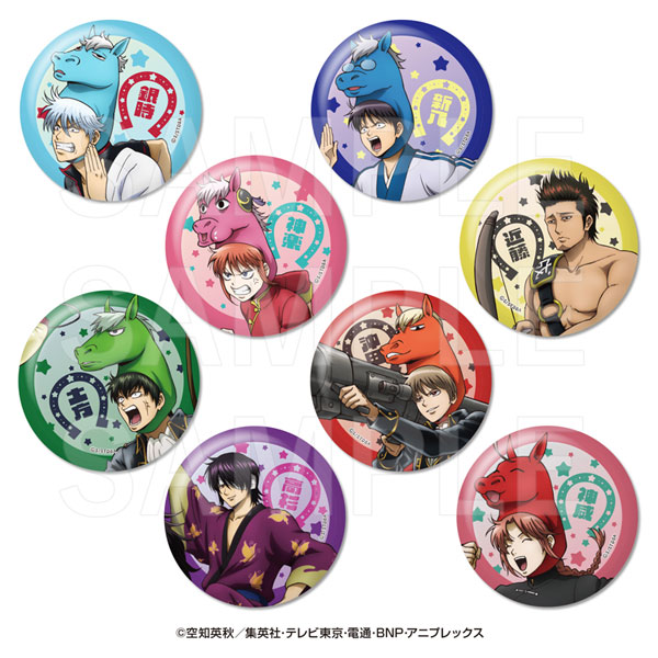 EDITH inc. "Gintama" Trading Metallic Tin Badge 8Pack BOX
