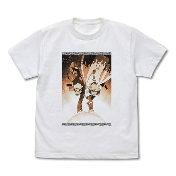 COSPA NARUTO Shippuden Naruto & Minato "Rasengan" T-shirt /WHITE-L