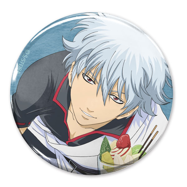 COSPA Gintama Gintoki Sakata 65mm Tin Badge Sugar Intake Ver.