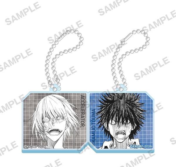 KADOKAWA A Certain Scientific Railgun Comic Series Acrylic Pair Keychains - Kamijo & Accelerator