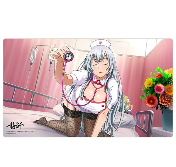 Curtain Damashii [Ikkitousen] Rubber Mat (Shiryuu Chou'un / Hakui no Kenshi) Bild 1