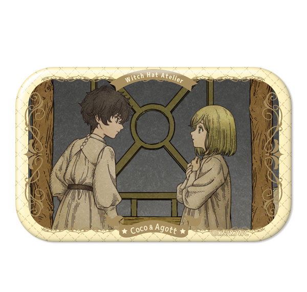 License Agent TV Anime "Witch Hat Atelier" Rectangle Tin Badge Design 20 (Coco & Agott)