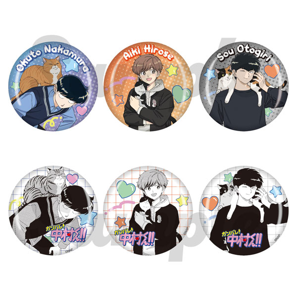Philter, Inc. TV Animation "Ganbare! Nakamura-kun!!" Trading Tin Badge 6Item Set รูปภาพ 1
