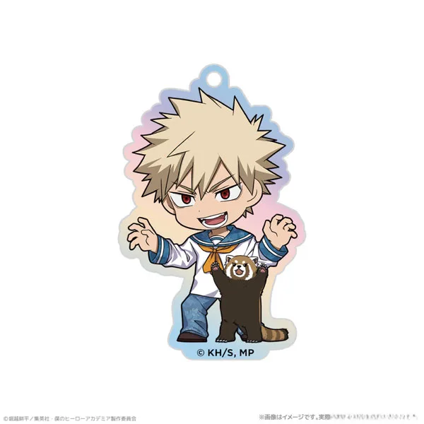 ATFES Anime "My Hero Academia" Aurora Acrylic Keychain Katsuki Bakugo PLUS ULTRA With The Creatures Of The Sea